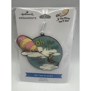 Hallmark Metal Flat Ornament Dr.  Seuss Oh The Places You'll Go! Graduation New